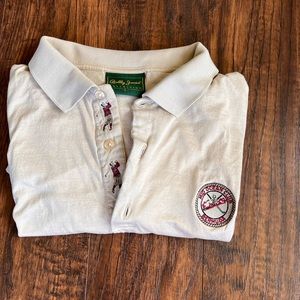 Golf Shirt Mens Bobby Jones LOGO‎ Golfer Polo Collection Large ITALY 100% Cotton